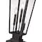 Z-Lite Gannon 3 Light Outdoor Pier Mounted Fixture, 10in. W x 27.75in. H, Black 5008PHBS-SQPM-BK - alternate 4